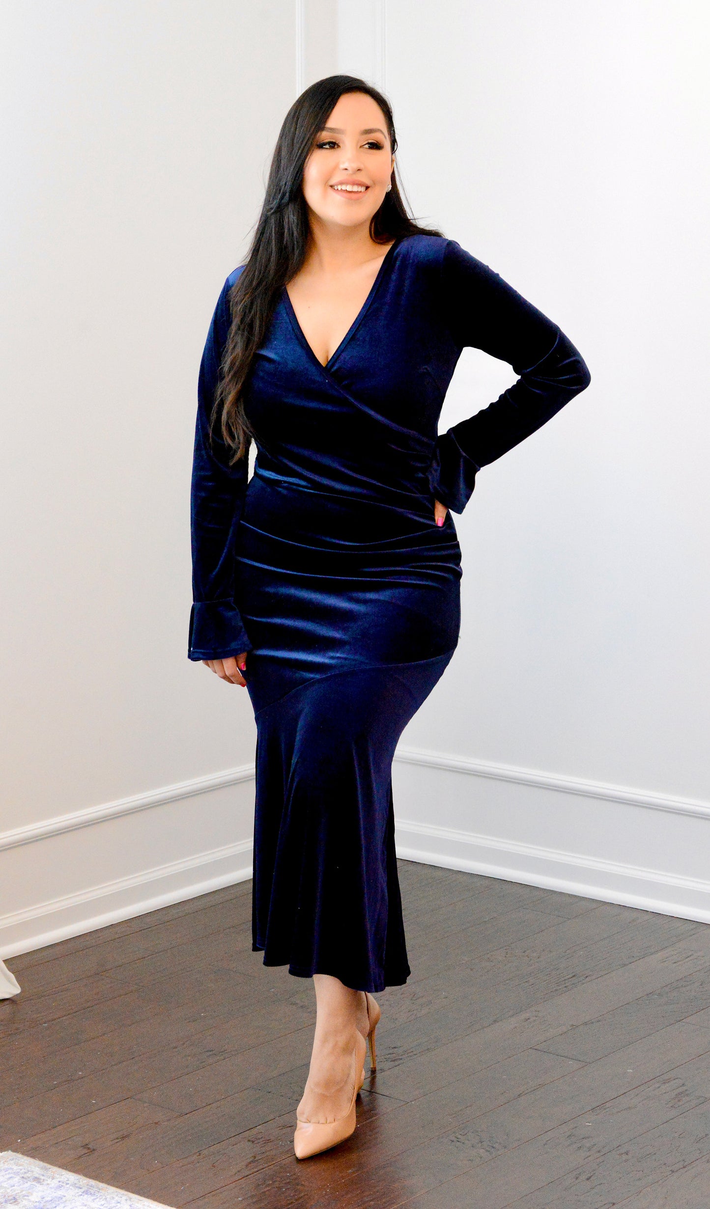Busy Bloom Rita Dress in Blue